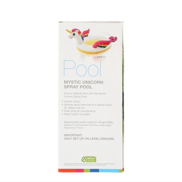 Intex Inflatable 107 x 76 x 41" Rainbow Mystic Unicorn Spray Kiddie Pool, Childr - Picture 3 of 3